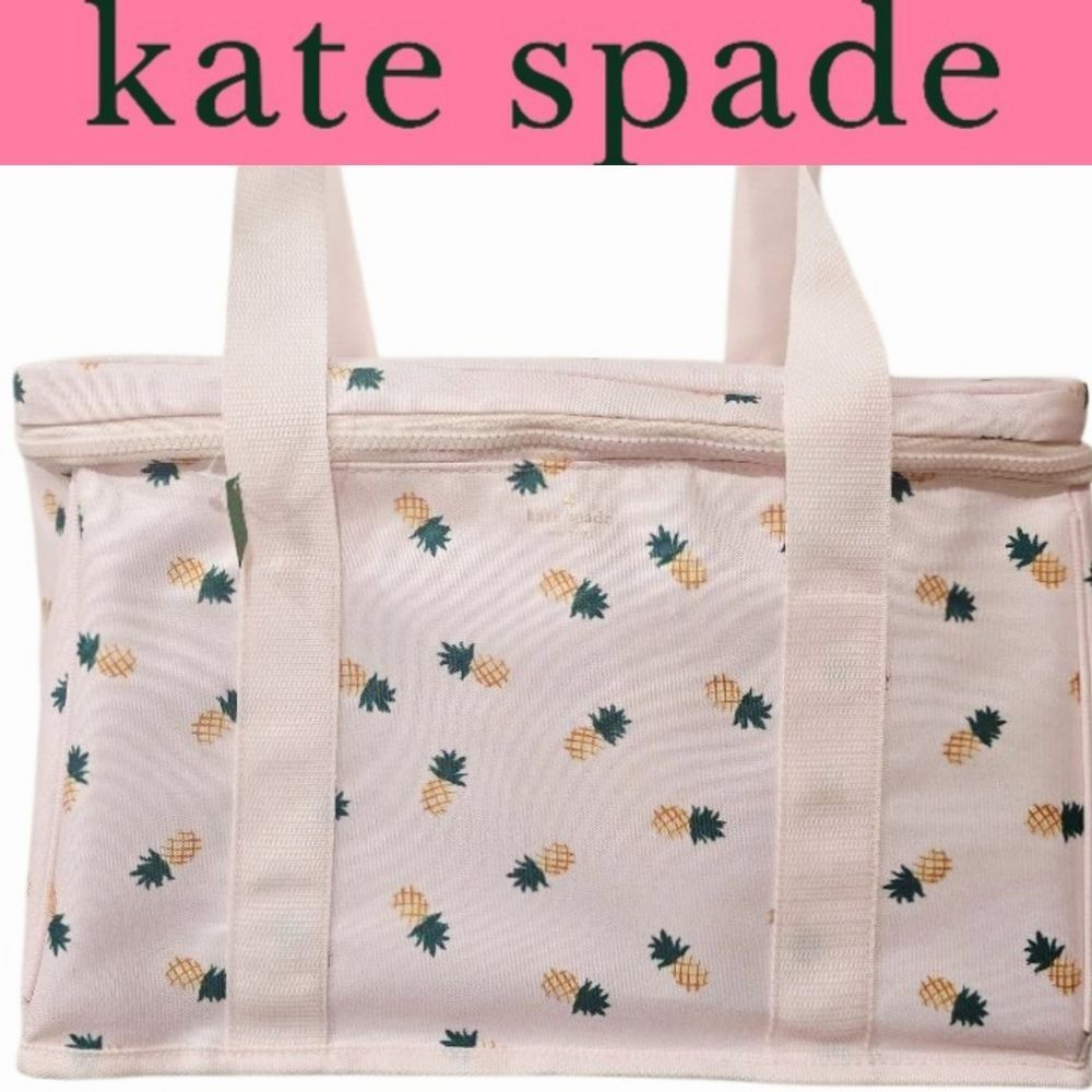 Kate Spade New York Pink Pineapple Print Cooler Tote Bag